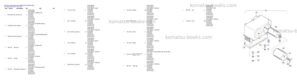 Komatsu pc8000-6 s/n 12109 Parts catalog cover Page 9 Komatsu pc8000-6 s/n 12109 Parts catalog cover Page 9