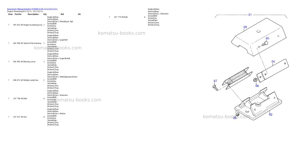 Komatsu pc8000-6 s/n 12111 Parts catalog cover Page 2