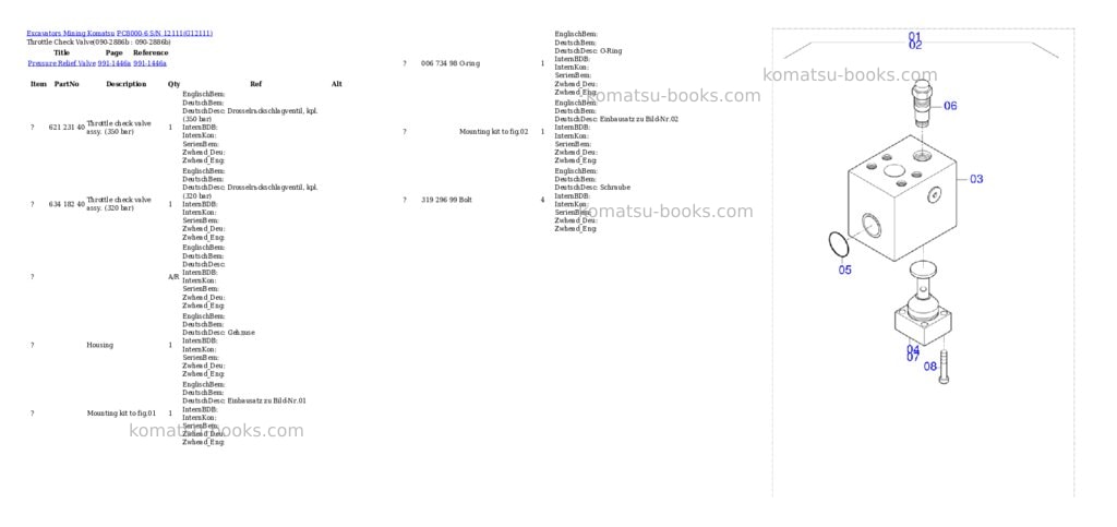 Komatsu pc8000-6 s/n 12111 Parts catalog cover Page 6
