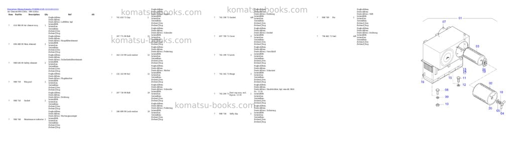 Komatsu pc8000-6 s/n 12111 Parts catalog cover Page 8