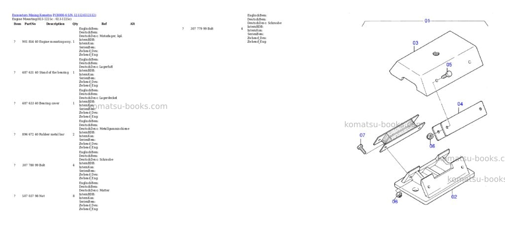 Komatsu pc8000-6 s/n 12112 Parts catalog cover Komatsu pc8000-6 s/n 12112 Parts catalog cover