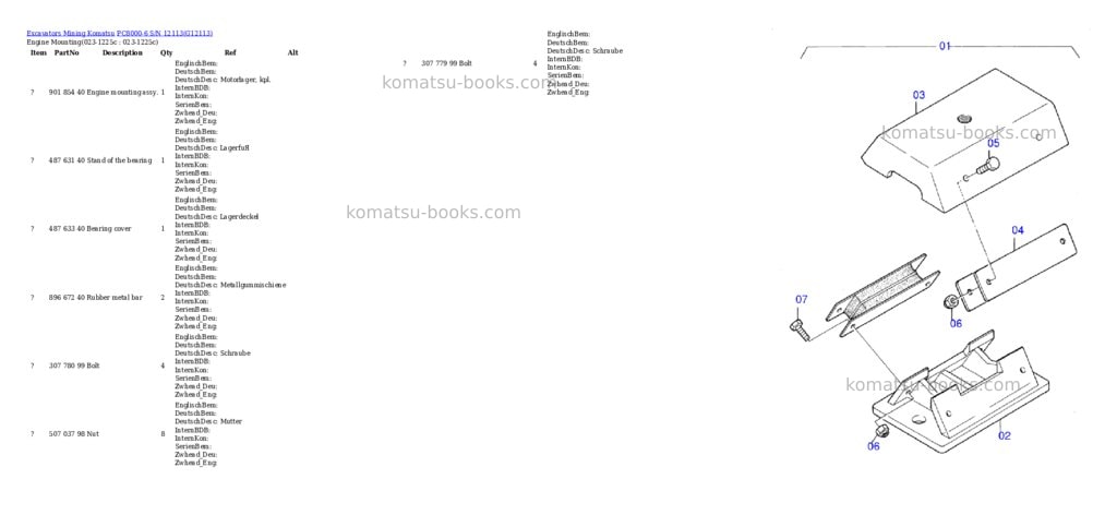 Komatsu pc8000-6 s/n 12113 Parts catalog cover Komatsu pc8000-6 s/n 12113 Parts catalog cover