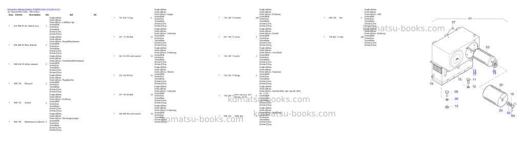Komatsu pc8000-6 s/n 12113 Parts catalog cover Page 8 Komatsu pc8000-6 s/n 12113 Parts catalog cover Page 8