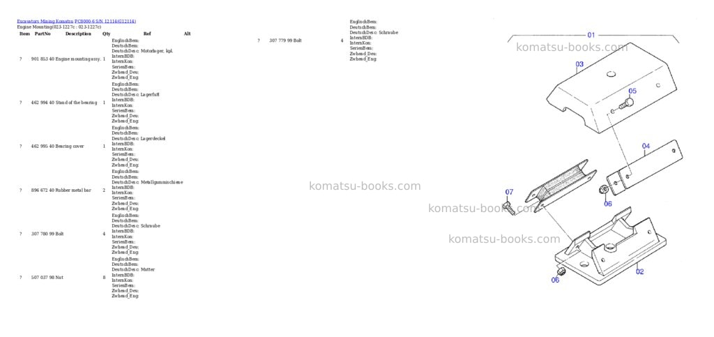 Komatsu PC8000-6 S/N 12114 Parts catalog cover Page 2