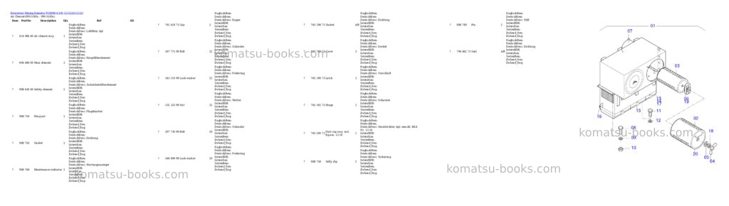Komatsu pc8000-6 s/n 12115 Parts catalog cover Page 8 Komatsu pc8000-6 s/n 12115 Parts catalog cover Page 8