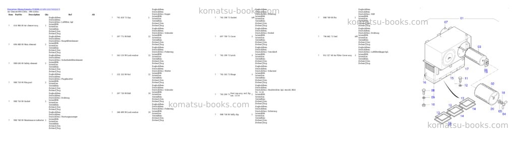 Komatsu PC8000-11 S/N 12117 Parts catalog cover Page 7 Komatsu PC8000-11 S/N 12117 Parts catalog cover Page 7