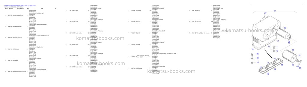 Komatsu PC8000-11 S/N 12119 Parts catalog cover Page 8 Komatsu PC8000-11 S/N 12119 Parts catalog cover Page 8