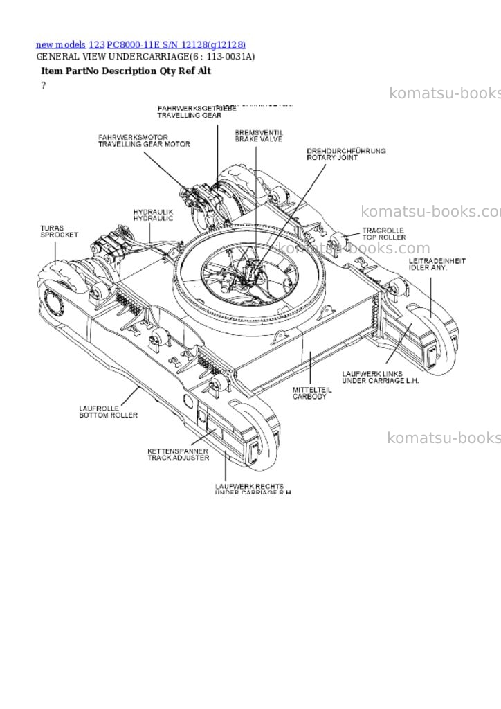 Komatsu PC8000-11E S/N 12128 Parts catalog cover Page 3 Komatsu PC8000-11E S/N 12128 Parts catalog cover Page 3