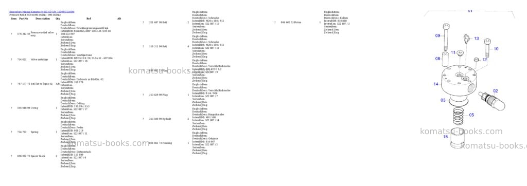 Komatsu h455-sd s/n 15009 Parts catalog cover Page 10 Komatsu h455-sd s/n 15009 Parts catalog cover Page 10