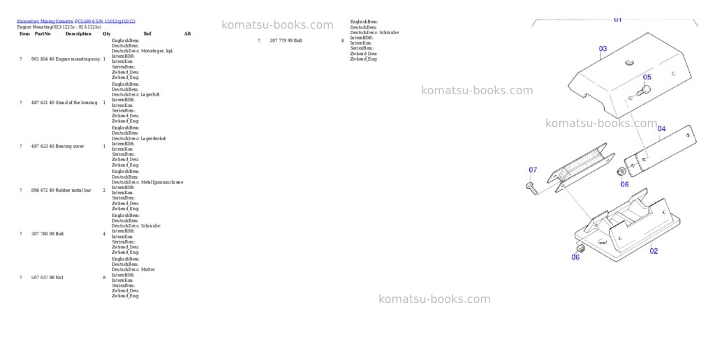 Komatsu pc5500-6 s/n 15012 Parts catalog cover Komatsu pc5500-6 s/n 15012 Parts catalog cover