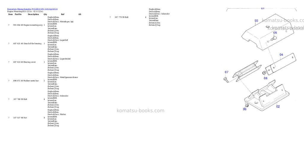 Komatsu pc5500-6 s/n 15013 Parts catalog cover Komatsu pc5500-6 s/n 15013 Parts catalog cover