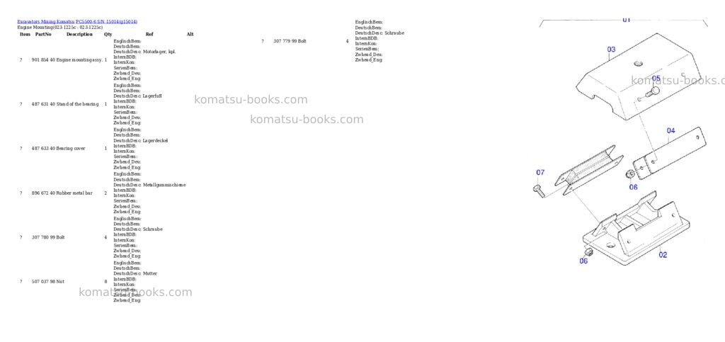 Komatsu pc5500-6 s/n 15014 Parts catalog cover Komatsu pc5500-6 s/n 15014 Parts catalog cover