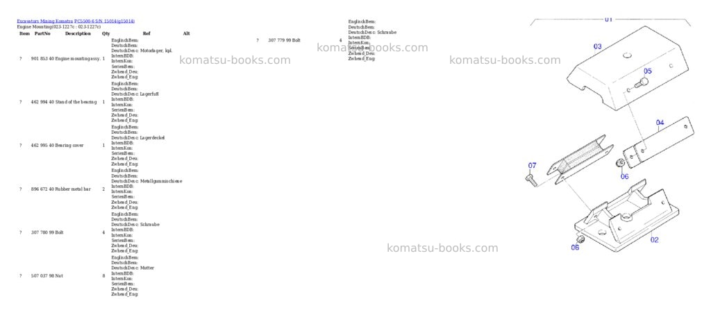 Komatsu pc5500-6 s/n 15014 Parts catalog cover Page 2 Komatsu pc5500-6 s/n 15014 Parts catalog cover Page 2
