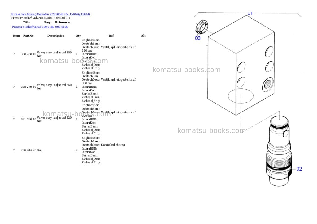 Komatsu pc5500-6 s/n 15014 Parts catalog cover Page 5 Komatsu pc5500-6 s/n 15014 Parts catalog cover Page 5
