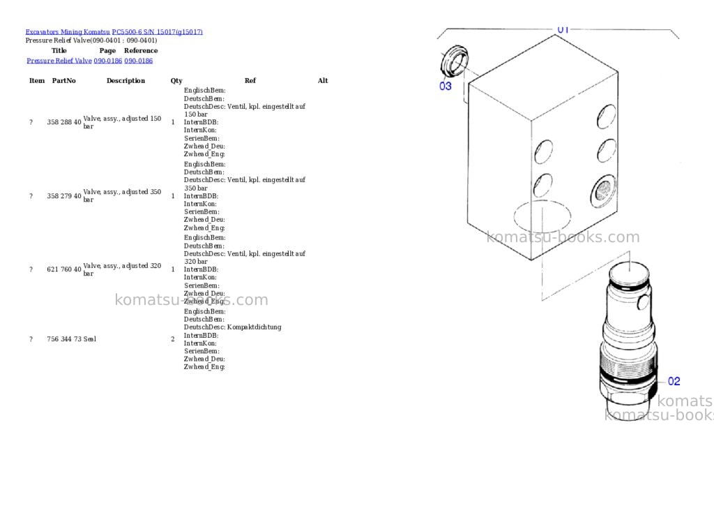 Komatsu pc5500-6 s/n 15017 Parts catalog cover Page 5 Komatsu pc5500-6 s/n 15017 Parts catalog cover Page 5