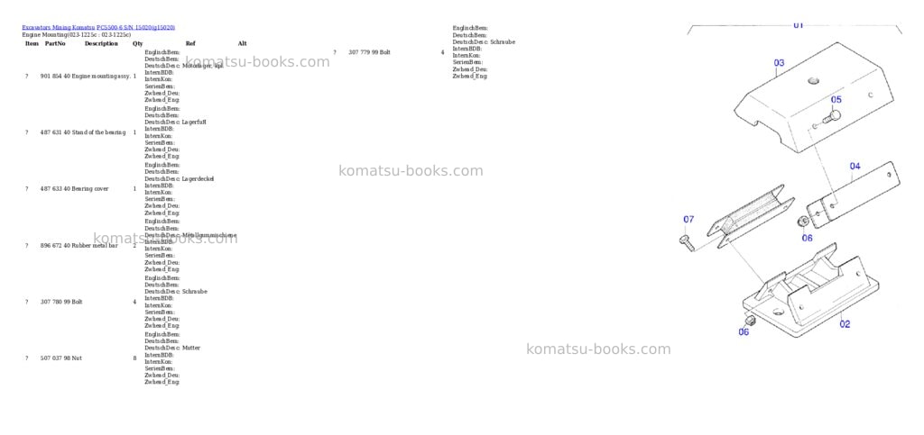 Komatsu pc5500-6 s/n 15020 Parts catalog cover Komatsu pc5500-6 s/n 15020 Parts catalog cover
