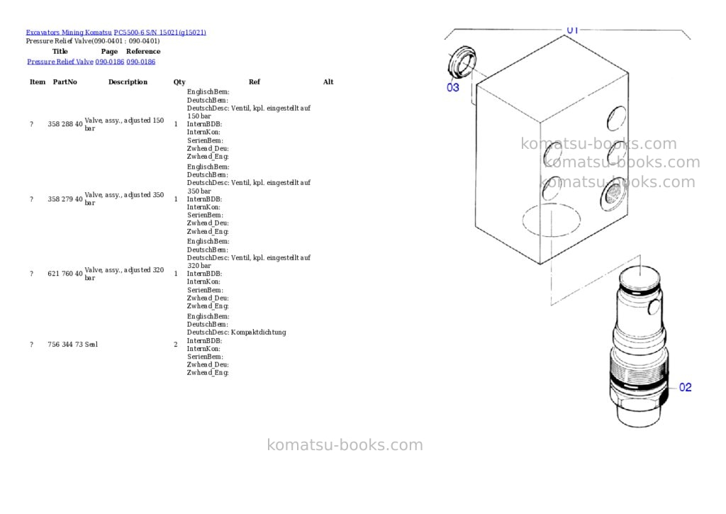Komatsu pc5500-6 s/n 15021 Parts catalog cover Page 5 Komatsu pc5500-6 s/n 15021 Parts catalog cover Page 5