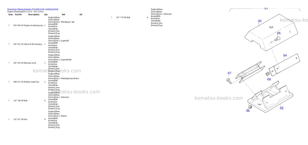 Komatsu pc5500-6 s/n 15024 Parts catalog cover Komatsu pc5500-6 s/n 15024 Parts catalog cover