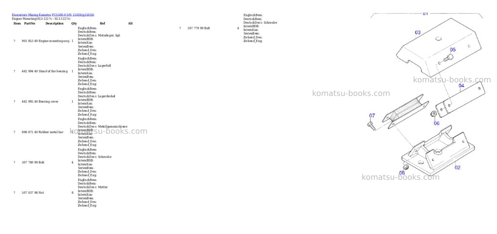 Komatsu pc5500-6 s/n 15026 Parts catalog cover Page 2 Komatsu pc5500-6 s/n 15026 Parts catalog cover Page 2
