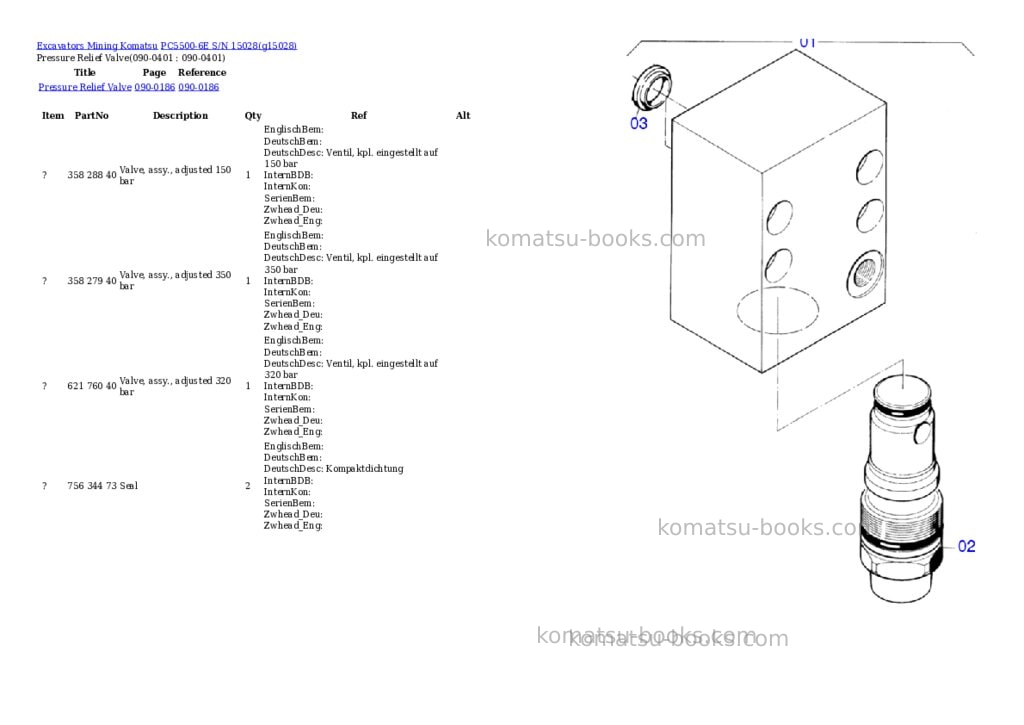 Komatsu pc5500-6e s/n 15028 Parts catalog cover Page 3