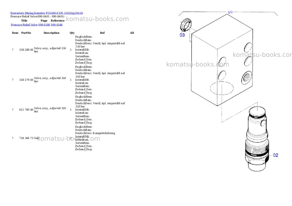 Komatsu pc5500-6 s/n 15131 Parts catalog cover Page 5 Komatsu pc5500-6 s/n 15131 Parts catalog cover Page 5