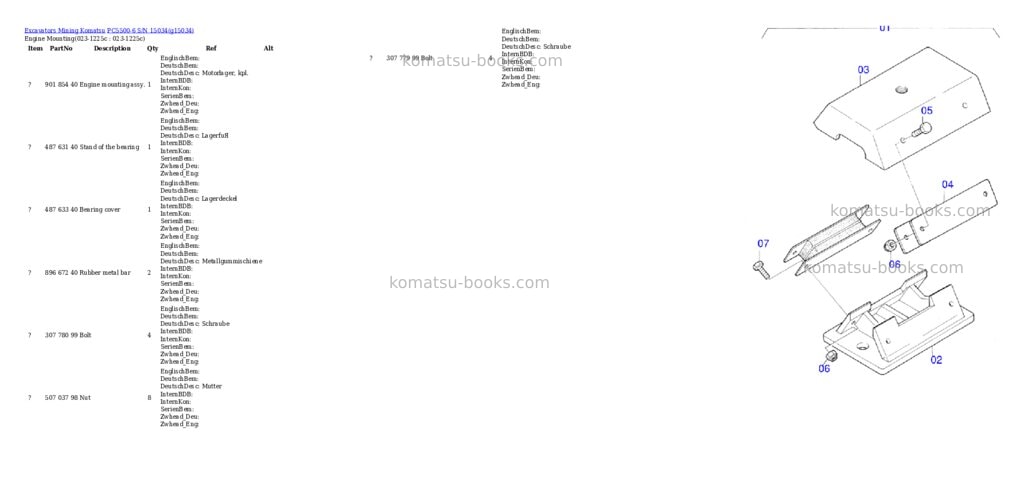 Komatsu pc5500-6 s/n 15034 Parts catalog cover Komatsu pc5500-6 s/n 15034 Parts catalog cover