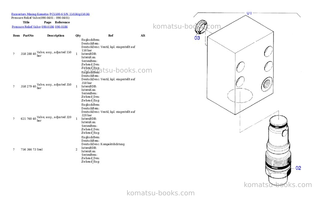 Komatsu pc5500-6 s/n 15034 Parts catalog cover Page 5 Komatsu pc5500-6 s/n 15034 Parts catalog cover Page 5