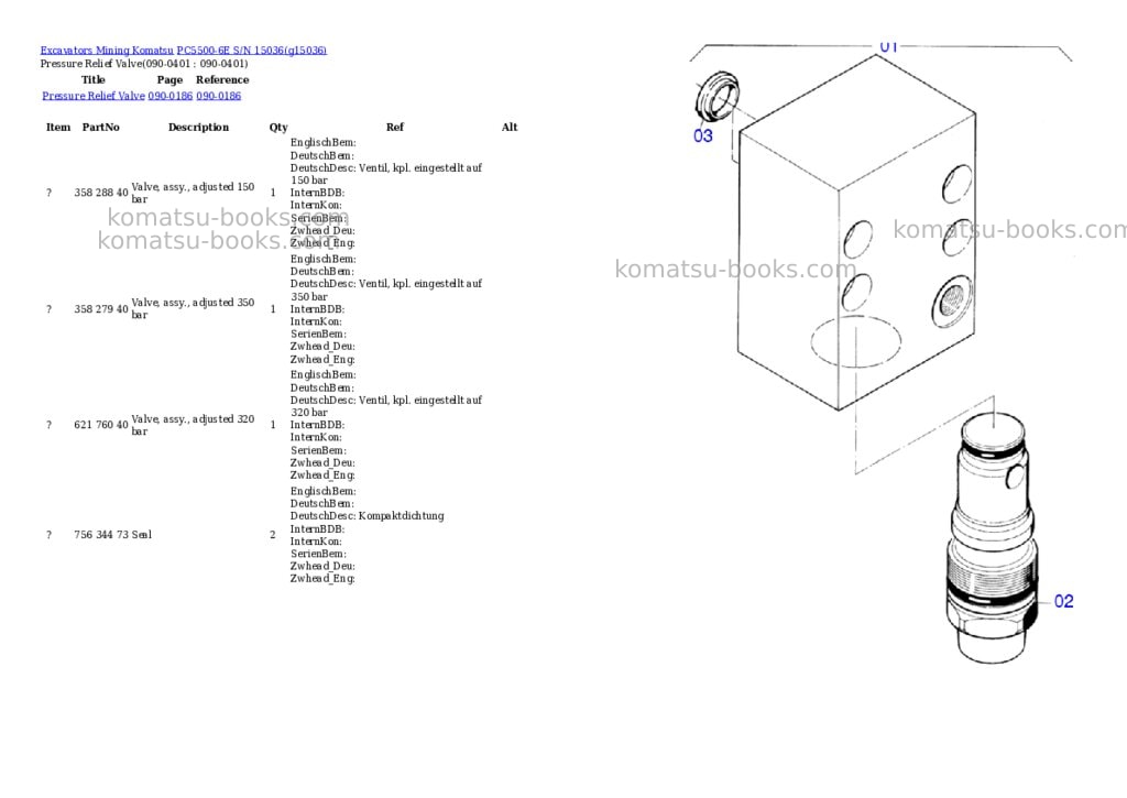 Komatsu pc5500-6e s/n 15036 Parts catalog cover Page 3 Komatsu pc5500-6e s/n 15036 Parts catalog cover Page 3