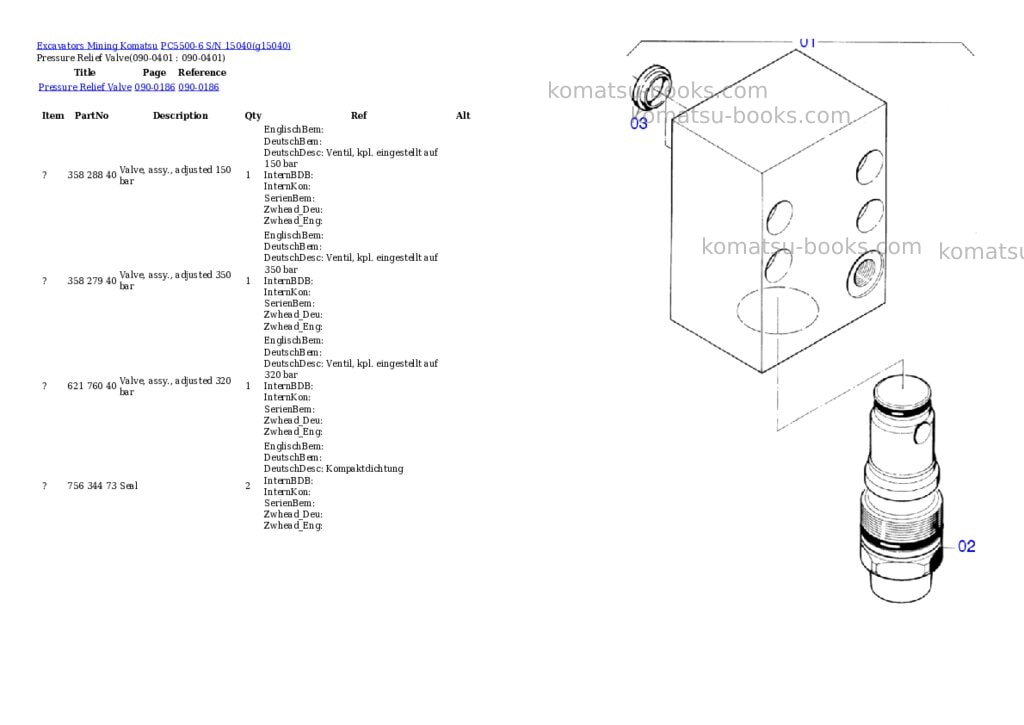 Komatsu pc5500-6 s/n 15040 Parts catalog cover Page 5