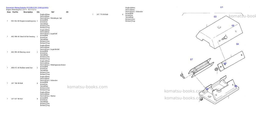 Komatsu pc5500-6 s/n 15041 Parts catalog cover Page 2