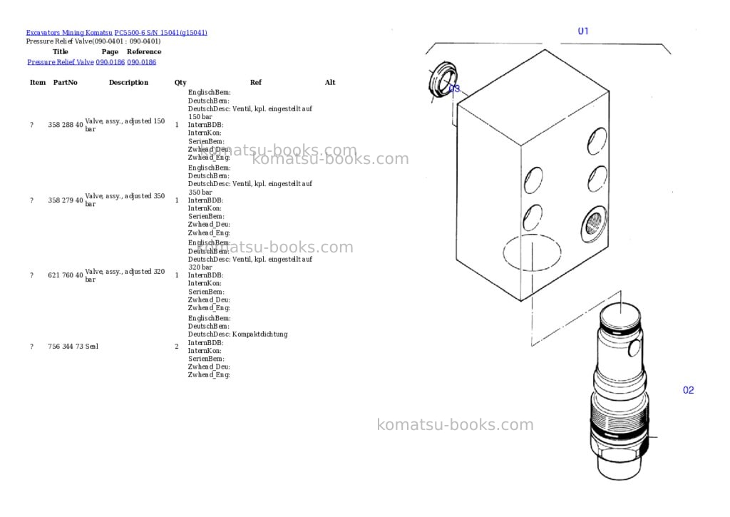 Komatsu pc5500-6 s/n 15041 Parts catalog cover Page 5
