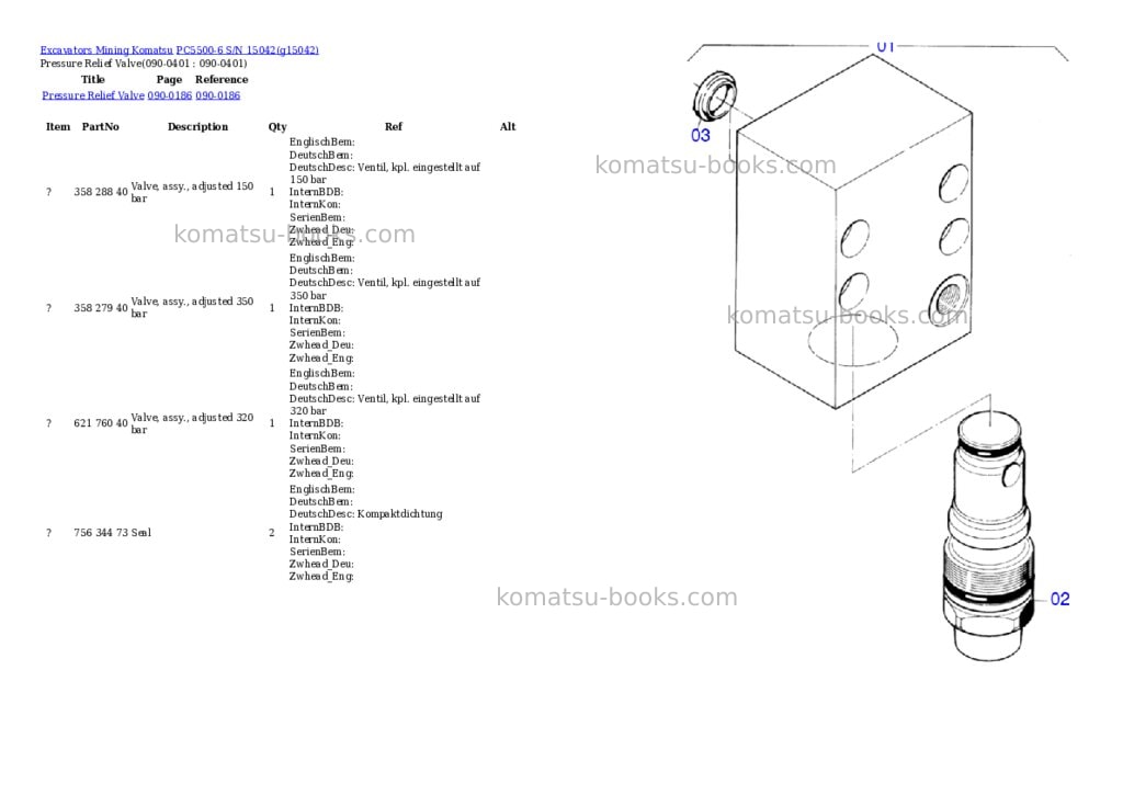 Komatsu pc5500-6 s/n 15042 Parts catalog cover Page 5 Komatsu pc5500-6 s/n 15042 Parts catalog cover Page 5