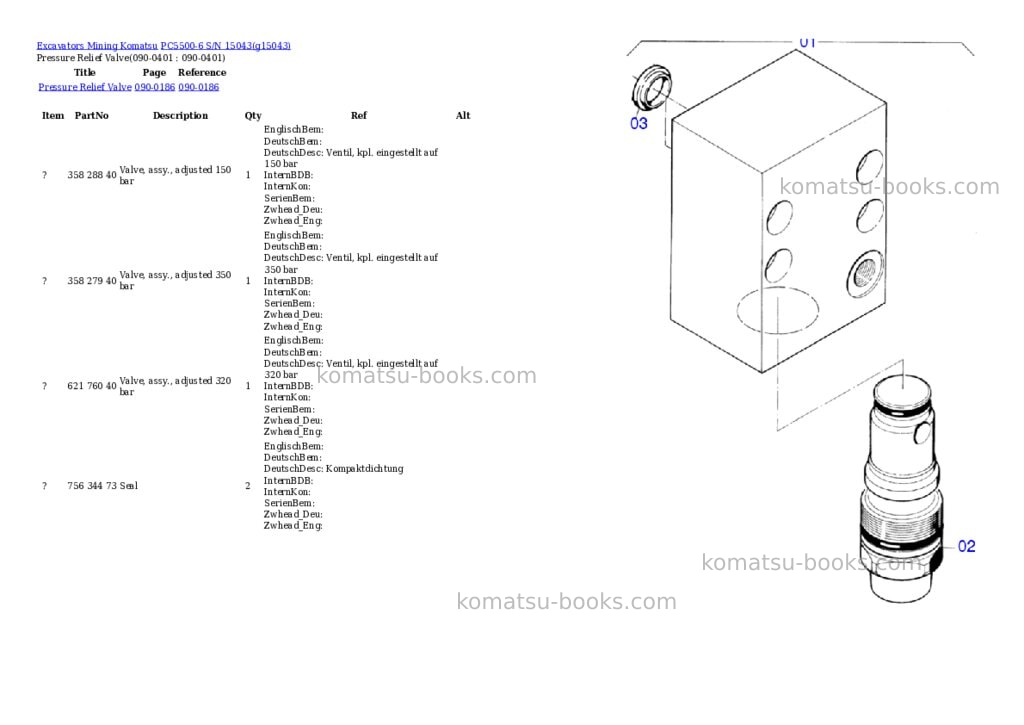 Komatsu pc5500-6 s/n 15043 Parts catalog cover Page 5 Komatsu pc5500-6 s/n 15043 Parts catalog cover Page 5