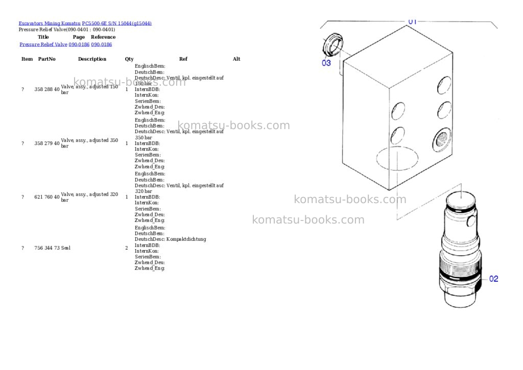 Komatsu pc5500-6e s/n 15044 Parts catalog cover Page 3 Komatsu pc5500-6e s/n 15044 Parts catalog cover Page 3