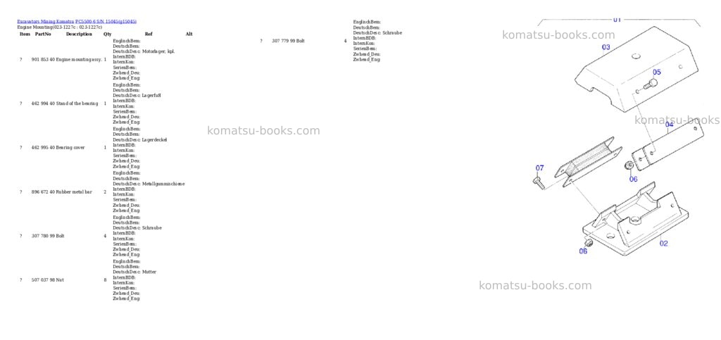 Komatsu pc5500-6 s/n 15045 Parts catalog cover Page 2