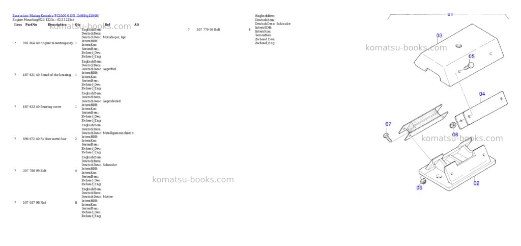Komatsu pc5500-6 s/n 15046 Parts catalog cover
