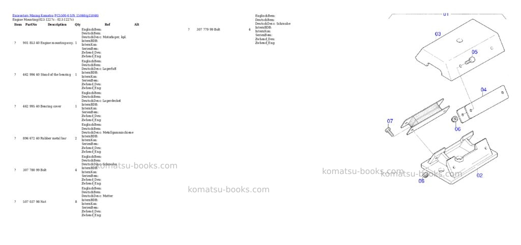 Komatsu pc5500-6 s/n 15046 Parts catalog cover Page 2