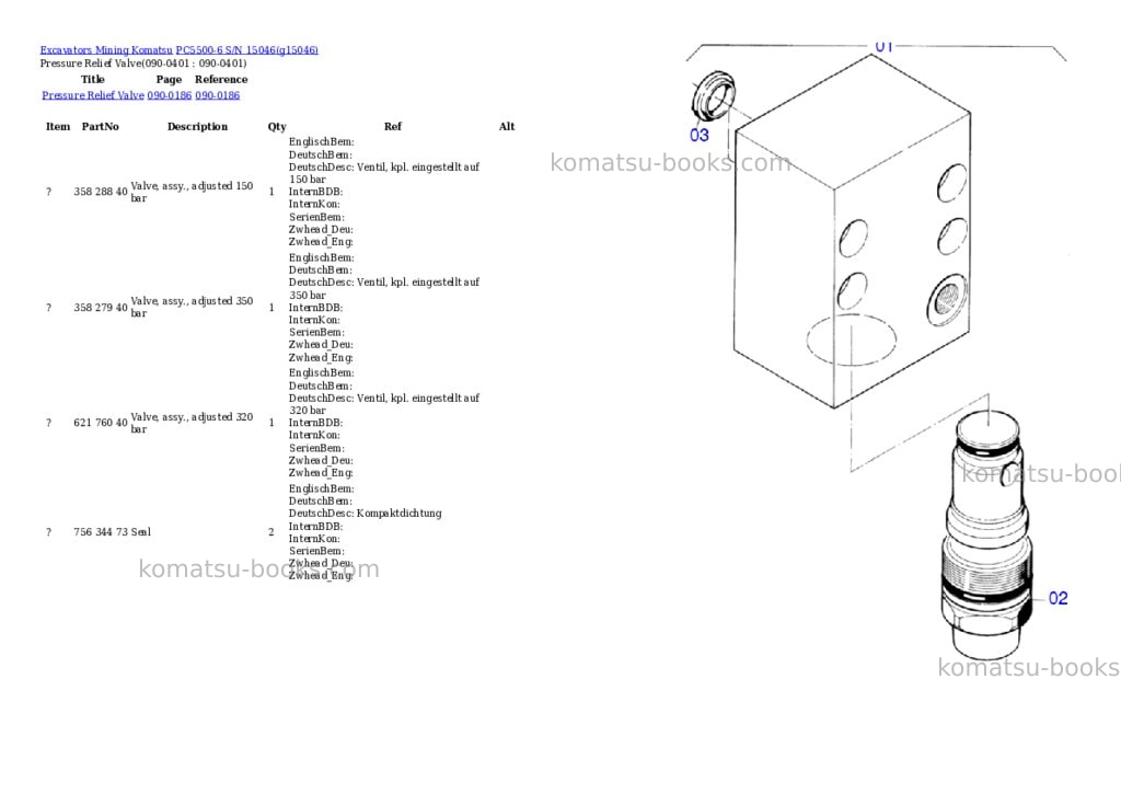 Komatsu pc5500-6 s/n 15046 Parts catalog cover Page 5