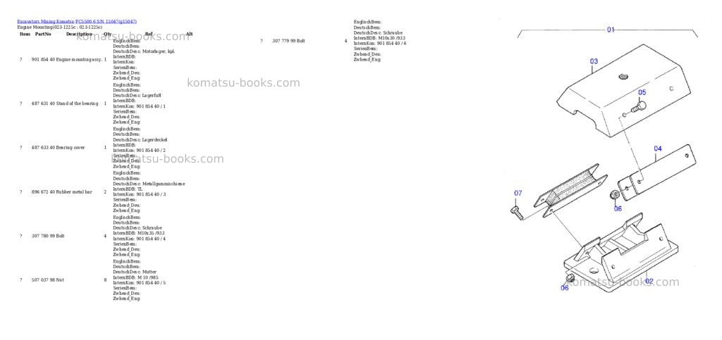 Komatsu pc5500-6 s/n 15047 Parts catalog cover Komatsu pc5500-6 s/n 15047 Parts catalog cover