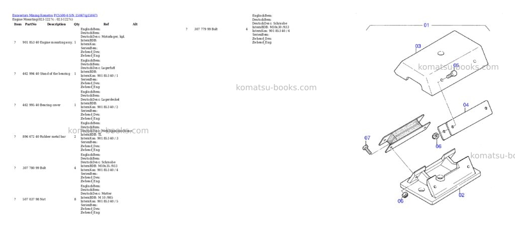 Komatsu pc5500-6 s/n 15047 Parts catalog cover Page 2 Komatsu pc5500-6 s/n 15047 Parts catalog cover Page 2
