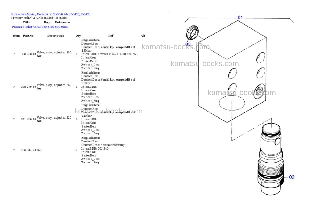 Komatsu pc5500-6 s/n 15047 Parts catalog cover Page 5 Komatsu pc5500-6 s/n 15047 Parts catalog cover Page 5