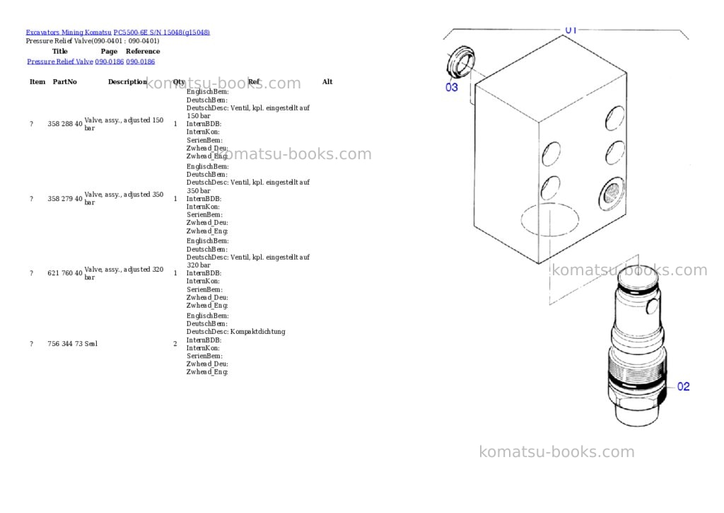 Komatsu pc5500-6e s/n 15048 Parts catalog cover Page 2 Komatsu pc5500-6e s/n 15048 Parts catalog cover Page 2