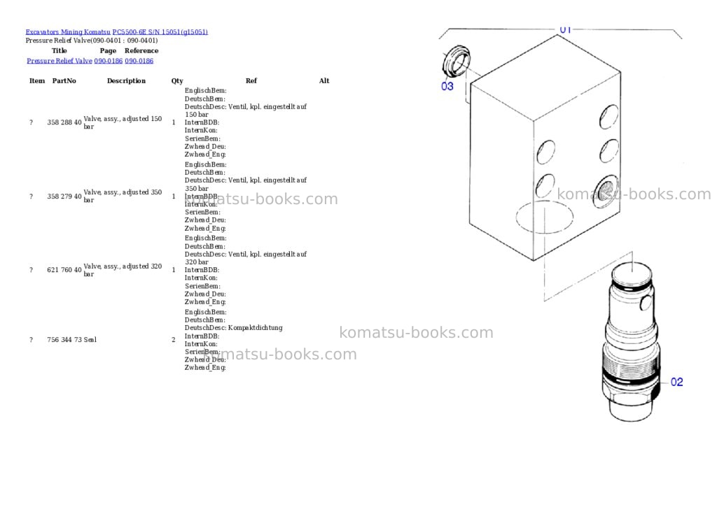 Komatsu pc5500-6e s/n 15051 Parts catalog cover Page 3