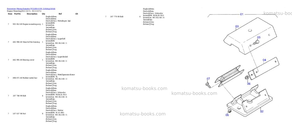 Komatsu pc5500-6 s/n 15054 Parts catalog cover Page 2