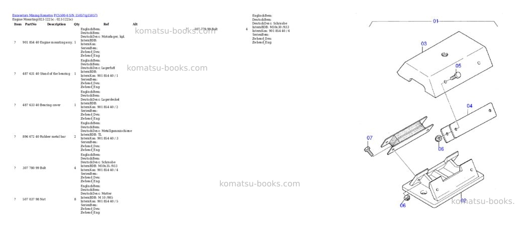 Komatsu pc5500-6 s/n 15057 Parts catalog cover Komatsu pc5500-6 s/n 15057 Parts catalog cover