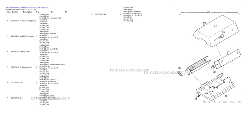 Komatsu pc5500-6 s/n 15057 Parts catalog cover Page 2 Komatsu pc5500-6 s/n 15057 Parts catalog cover Page 2