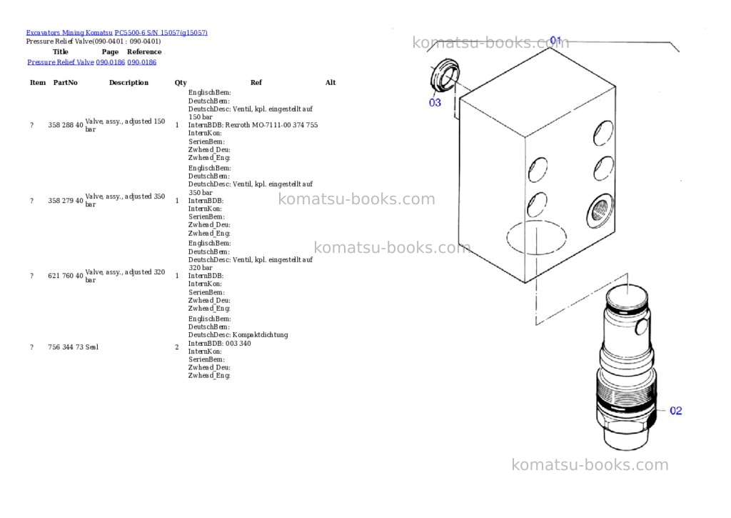 Komatsu pc5500-6 s/n 15057 Parts catalog cover Page 5 Komatsu pc5500-6 s/n 15057 Parts catalog cover Page 5