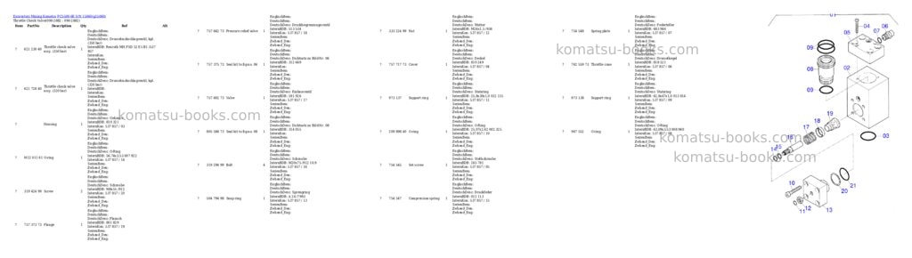 Komatsu pc5500-6e s/n 15060 Parts catalog cover Page 10 Komatsu pc5500-6e s/n 15060 Parts catalog cover Page 10
