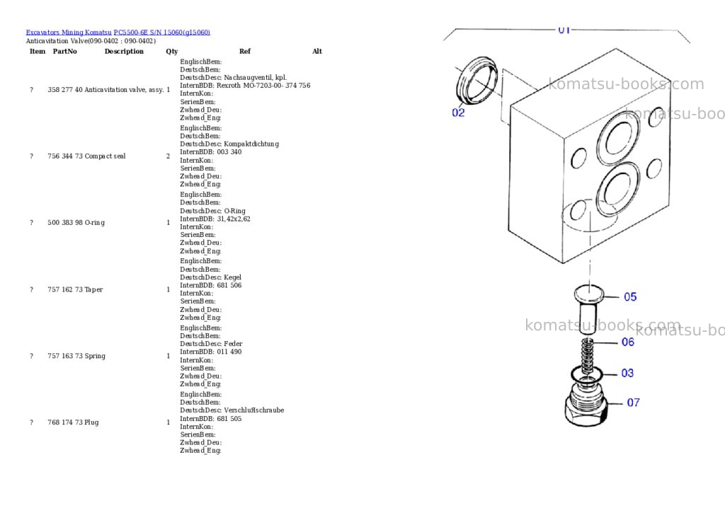Komatsu pc5500-6e s/n 15060 Parts catalog cover Page 4 Komatsu pc5500-6e s/n 15060 Parts catalog cover Page 4