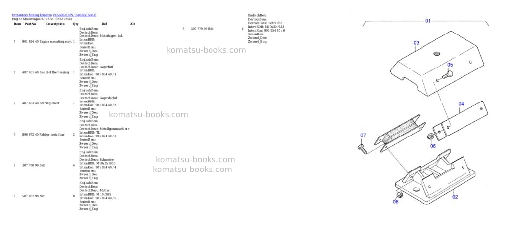 Komatsu pc5500-6 s/n 15063 Parts catalog cover Komatsu pc5500-6 s/n 15063 Parts catalog cover
